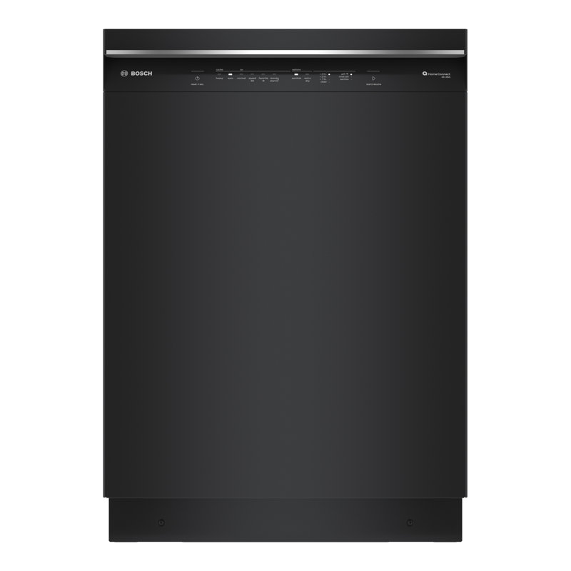 300 Series 24" Stainless Steel Front Control Built-In Dishwasher with 3Rd Rack, Black