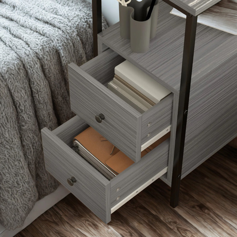 Taton Bedside Table, Grey