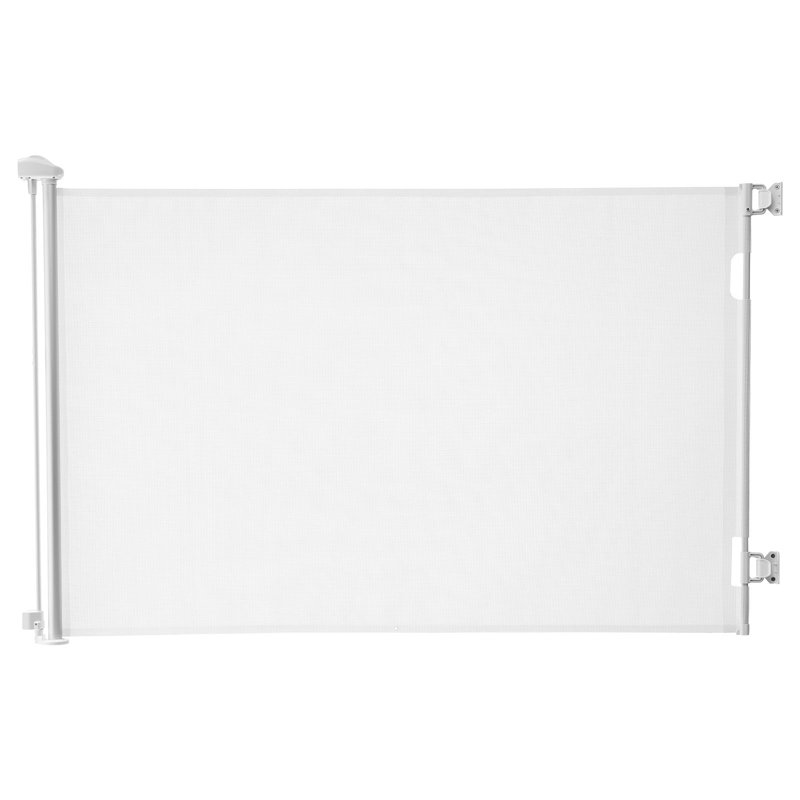 Barrière pour chien rétractable, Blanc, H 41,1 po x l 61 po x P 2,4 po