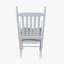 Chaise berçante en bois BLANC, sans passe-partout