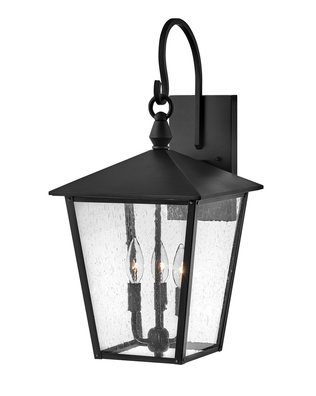 Huntersfield 3 - Bulb Outdoor Wall Lantern, Black, 18.75"H x 9"W x 10.75"D