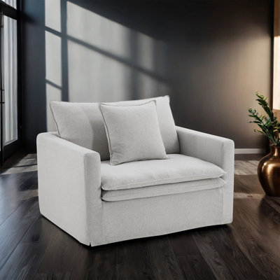 Chaise transitionnelle l 47 po, gris clair