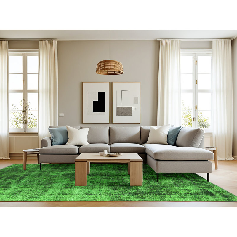Emitt Washable Abstract Indoor Rug, Rectangle 8' x 10'