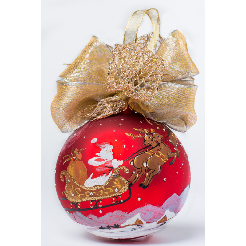 6'' Handmade Glass Ball Ornament