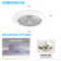 19" White Low Profile Caged Ceiling Fan with Remote Control and Dimmable RGB LED Lights