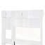 Grand lit escamotable blanc avec rangement mural et armoire de bureau