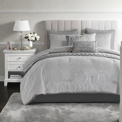 Elegant Queen Bedding Sets, Polyester Jacquard With Decorative Accents For Cozy Home