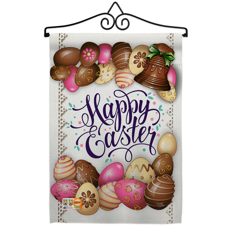 Double Sided 18.5'' H x 13'' W Polyester Easter Flag Set