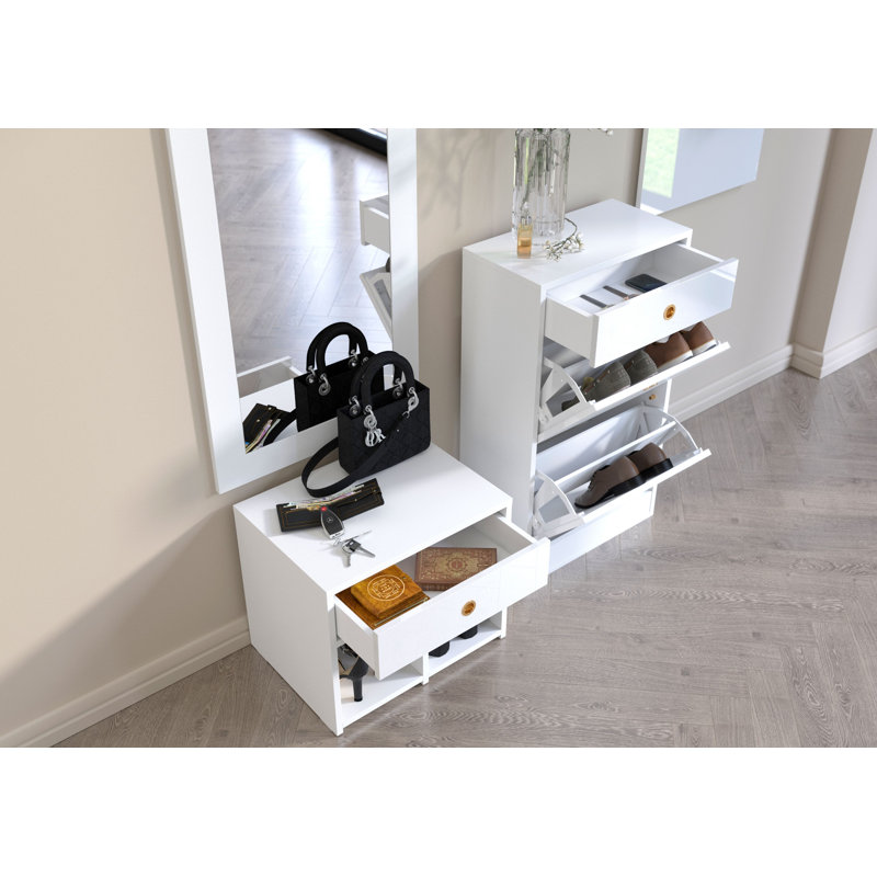 2 Pair Shoe Storage Cabinet