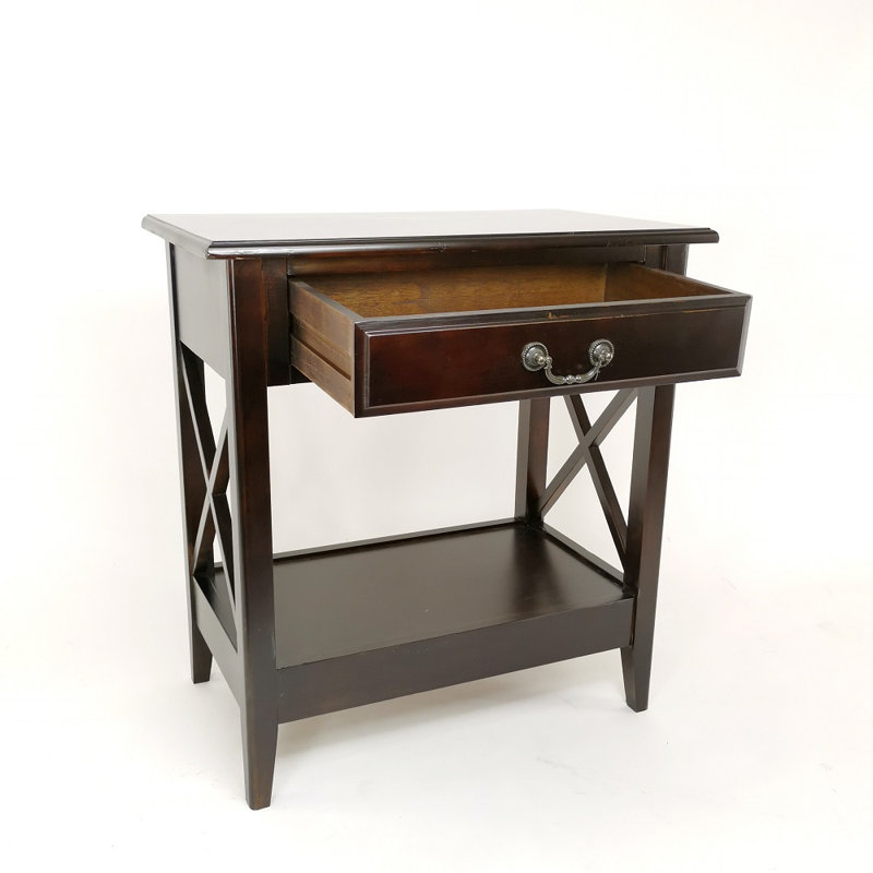 Trost 23.5'' W Solid Wood Nightstand, Espresso