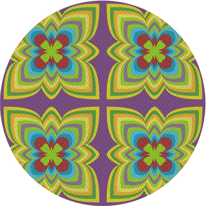 Indoor Rug, Round 3'