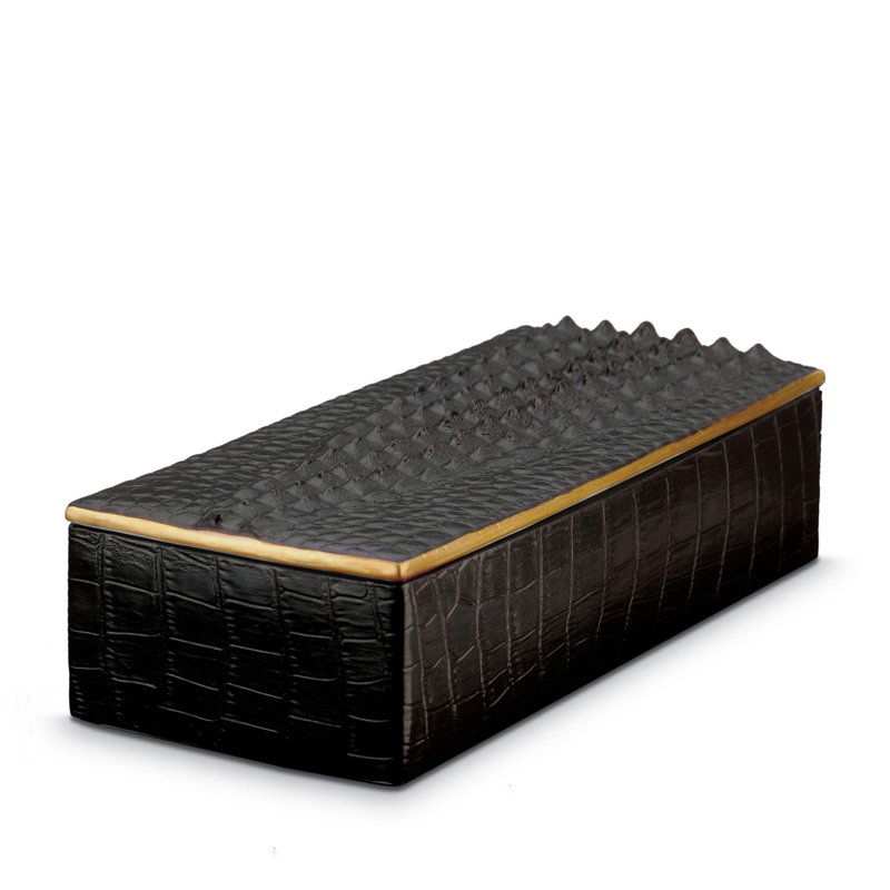 Crocodile Rectangular Desk Box