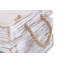 Distressed Rope Handled Wooden Storage Crate Basket-1001023888