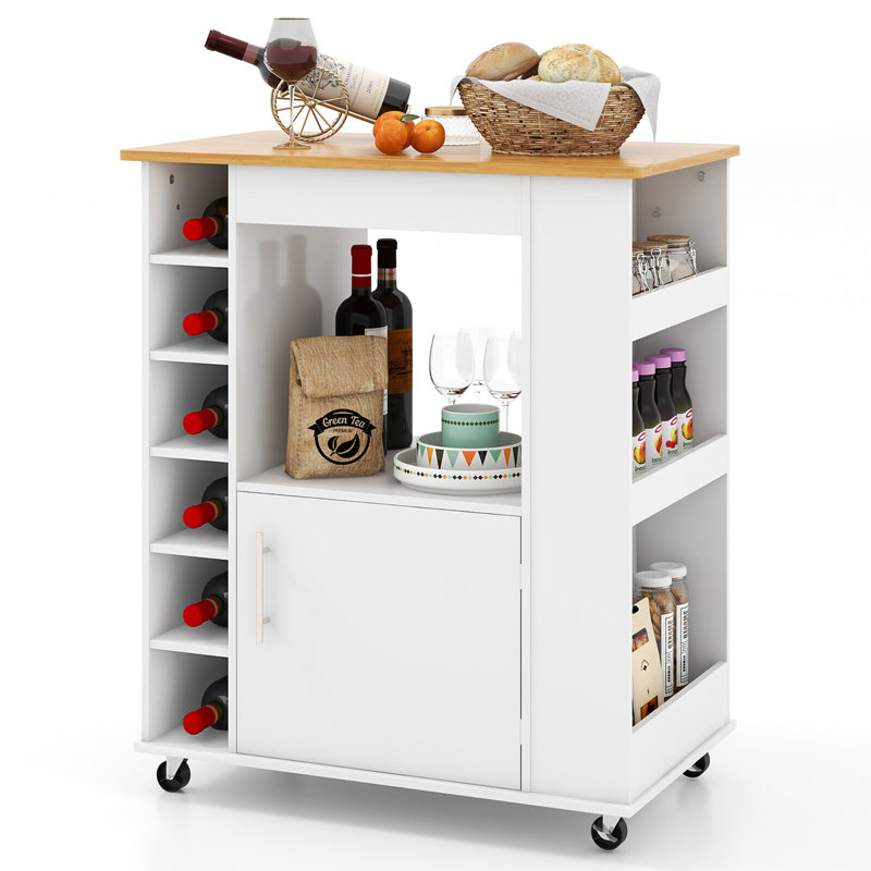 Tailore Solid Wood Top Kitchen Cart