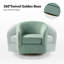 Holden 31.5" Wide Velvet Swivel Barrel Chair-960643142