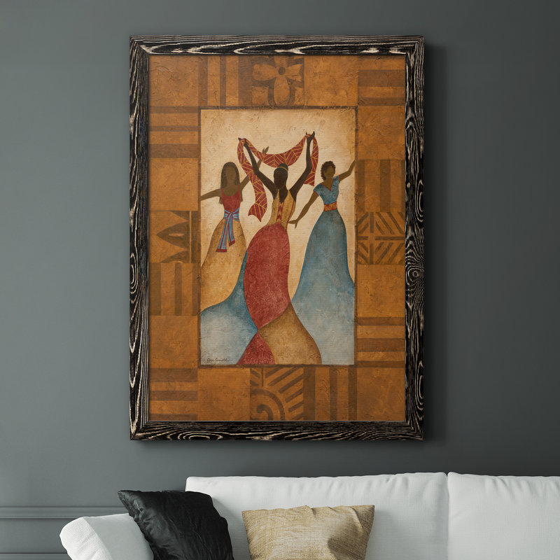 Rythme - peinture sur toile encadrée, Cadre noir, H 31,5 po x l 23,5 po x P 1,5 po