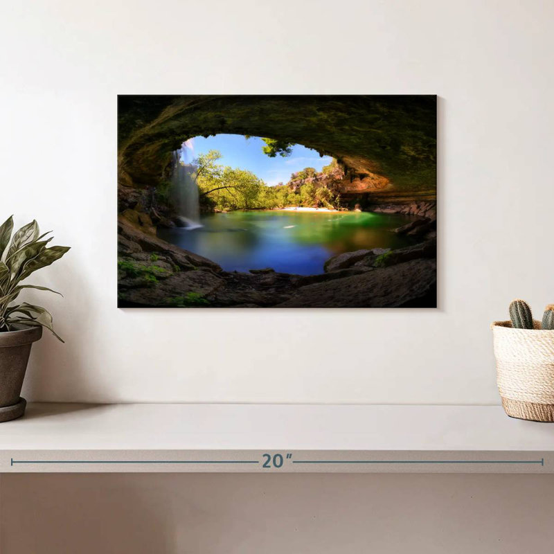 Hamilton Pool And Waterfall, 8" H x 12" W