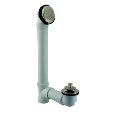 Ensemble de drain de baignoire en PVC 1-1 / 2 "x 12" avec trop-plein à deux trous avec trop-plein