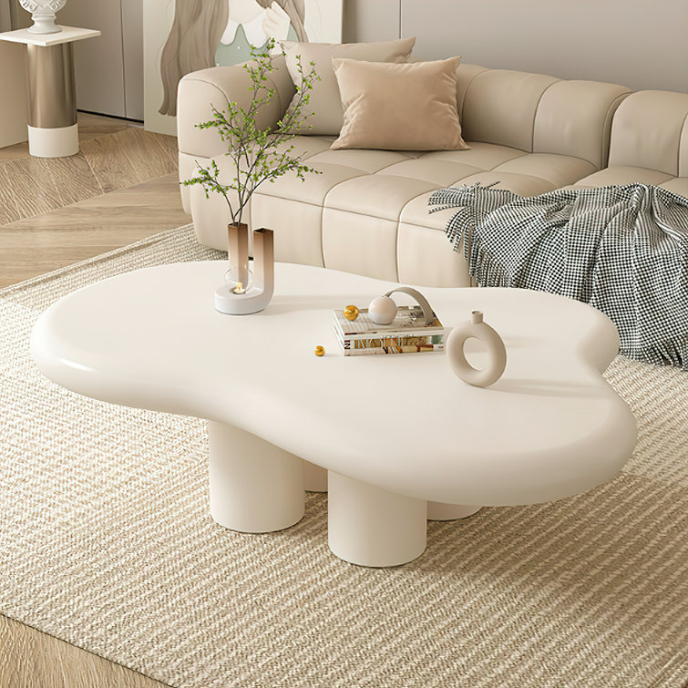 Allrich Creamy Cloud Coffee Table with Four Legs