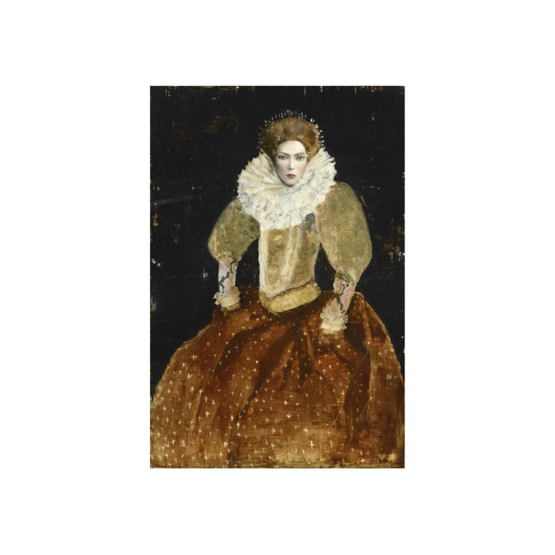 Lady In Waiting Print by Sarah Atkinson, Glass Coat, 60" H x 40" W