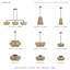 Luminaire suspendu en bronze 1 lumière Aurea