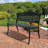 Ismenia Checkered 2-Person Cast Aluminum Garden Bench-1874630663