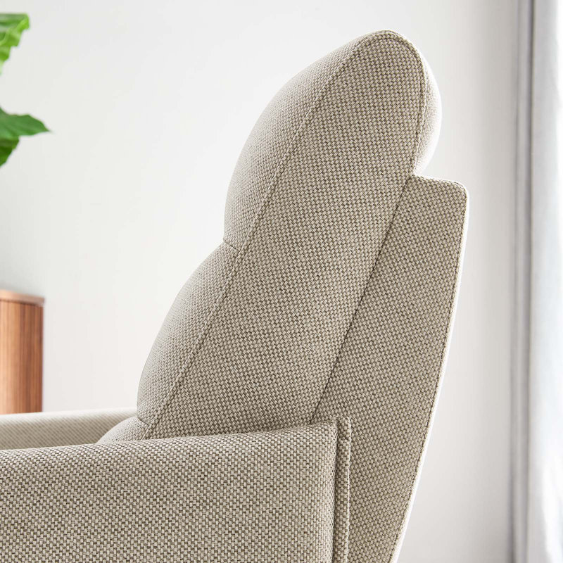 Modway Etta 28'' Wide Swivel Lounge Chair, Beige Revolution Performance Fabrics®