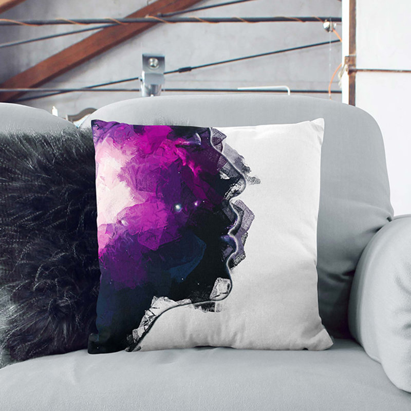 Square Throw Cushion, 40cm H x 40cm W x 15cm D