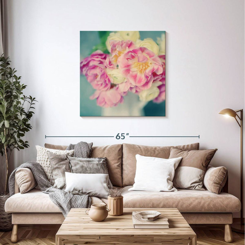 Arney Blushing Blooms I, 36" H x 36" W