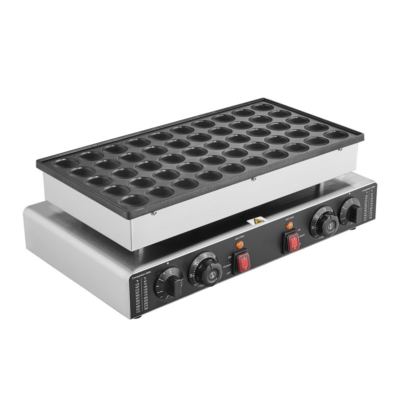 Mini-crêpière commerciale 1700W - Gril anti-adhésif à 50 cavités et Dorayaki avec contrôle de température double