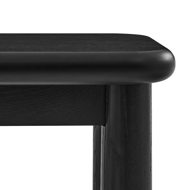 Console en bois de chêne Alvia noir, Black, Black, Black