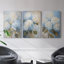 Floral Study Series XXXIX - Ensemble de 3 toiles tendues avec châssis - Prêt à être accroché-79800899