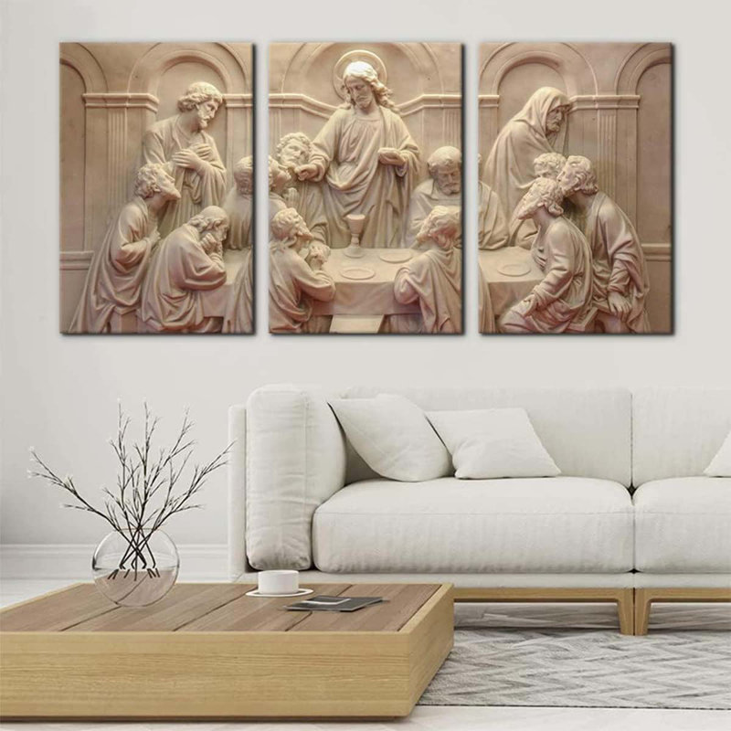 3 Piece Wrapped Canvas Print, 60 cm H x 120 cm W
