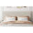 King Bed Frame Featuring A Beige Bandaged Headboard - Stable Platform, No Squeaking, Modern Bedroom Aesthetic With Metal Frame, Simple And Elegant Style, Comfortable, Quiet Sleep, Clear Assembly