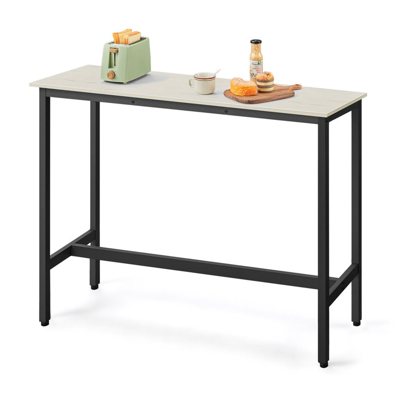 Bar Table, Rustic White, 35.4"H x 47.2"L x 15.7"W