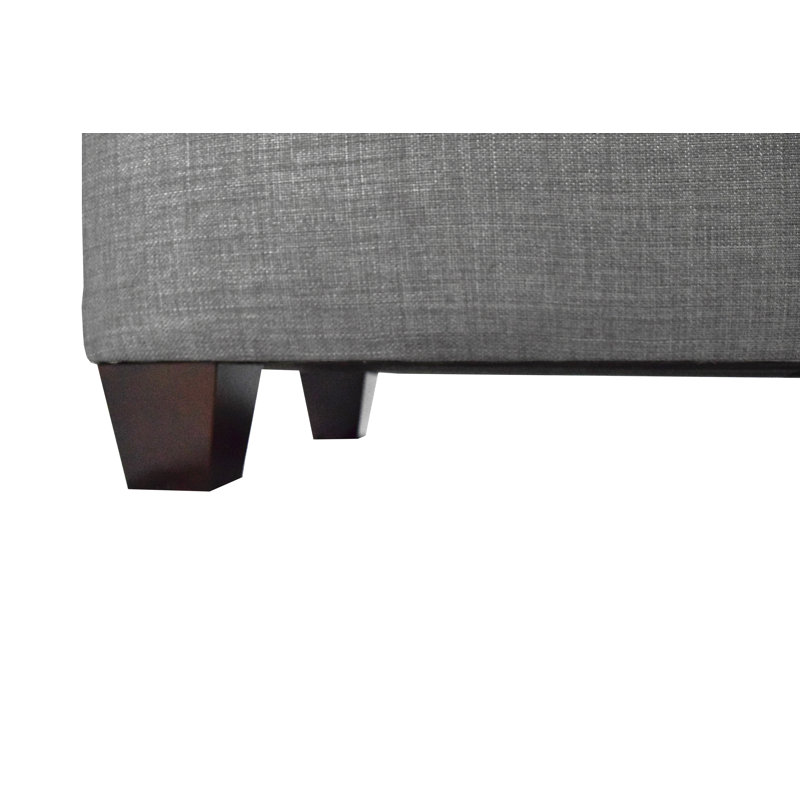 Banc de rangement pour chaussures Aliana, H 18 po x l 18,5 po x P 53 po, gris