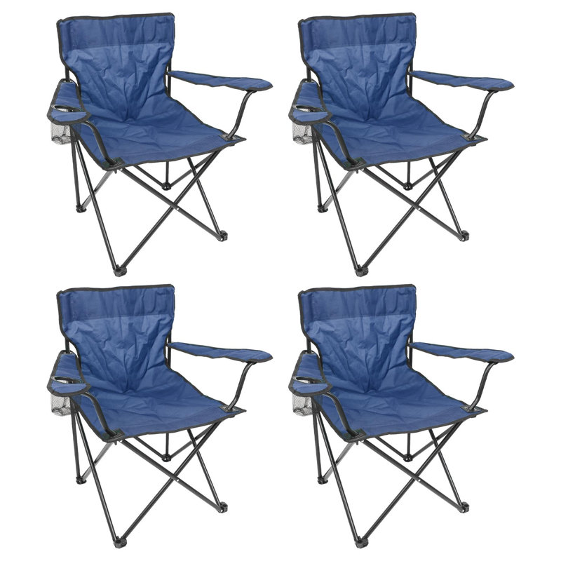 Canvas Folding Camping Chair, Navy