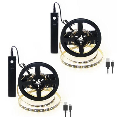 Vst Bt13 12 V 8 mm à bande lumineuse à piles 6500 K Smd Strip Light avec capteur de mouvement pour la cuisine, le salon et l'armoire