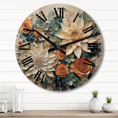 Horloge murale en bois massif Nilsen