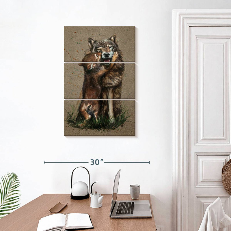 Wolf Parenting, 32" H x 20" W
