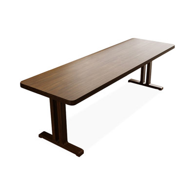 Nut-brown Rectangular Solid Wood writing desk
