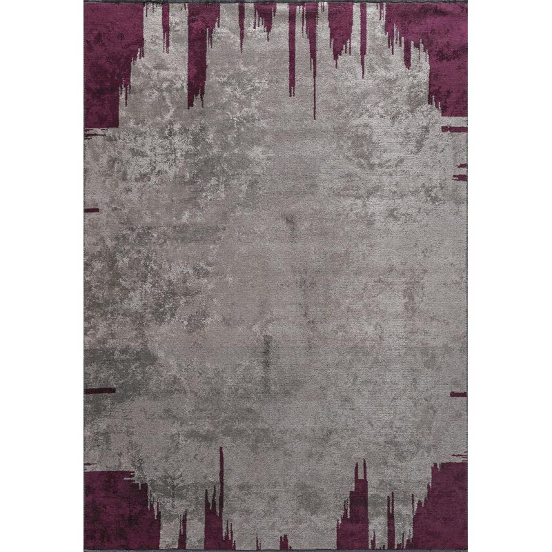 Éclaboussure de peinture abstraite moderne, Rectangle 6 pi 7 po x 8 pi 3 po