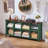 Farmhouse Wood Long Storage Organizer Bookcase-33435129-18540872
