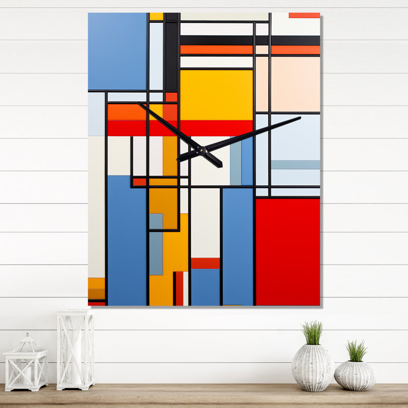 Clotis - Horloge murale moderne coucher de soleil, Moyen