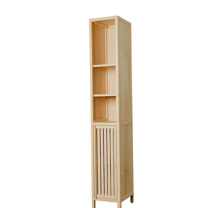 Armoire haute et grande capacité en bambou naturel