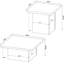 2 pièces, table basse et table de bout carrée en pin foncé, silhouettes modernes et épurées, structure audacieuse, bois d'ingénierie pour salon principal, placage, espaces, conceptions ouvertes