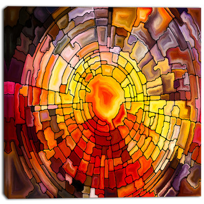 Retour de vitrail, impression contemporaine sur toile tendue
