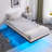 14 In. Floating Bed Frame With Usb Charging Station/Led Light-1216028175