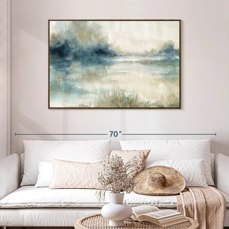 Still Evening Waters II, 46" X 31", Floating Frame Walnut