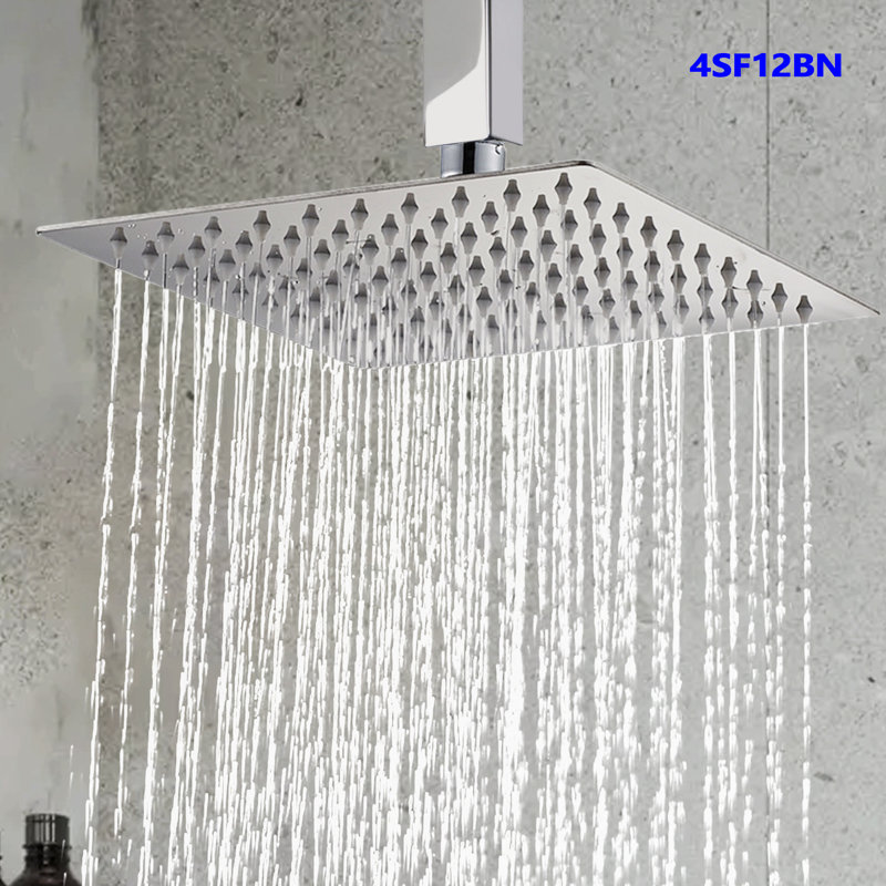 Pomme de douche à pluie haute pression carrée 12 po Topcraft